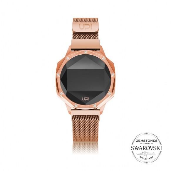 UP WATCH ICONIC ROSE ONE SET WITH SWAROVSKI® TOPAZ