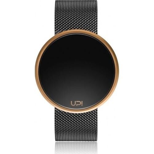 UPWATCH ROUND STEEL BLACK&ROSE TWO TONE