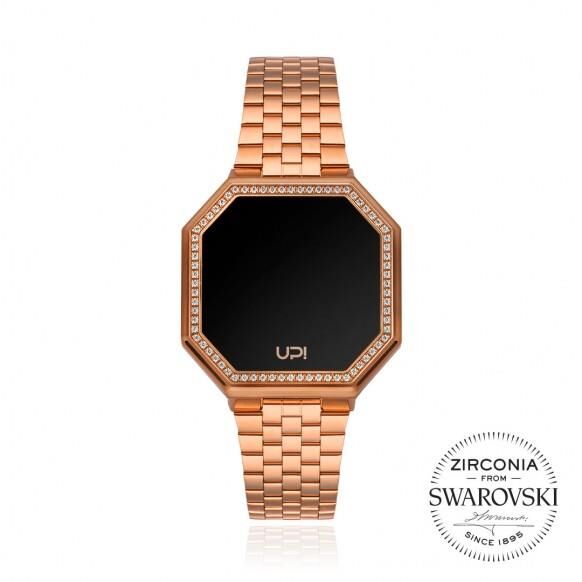 UPWATCH EDGE MINI SWAROVSKI MATTE ROSE GOLD